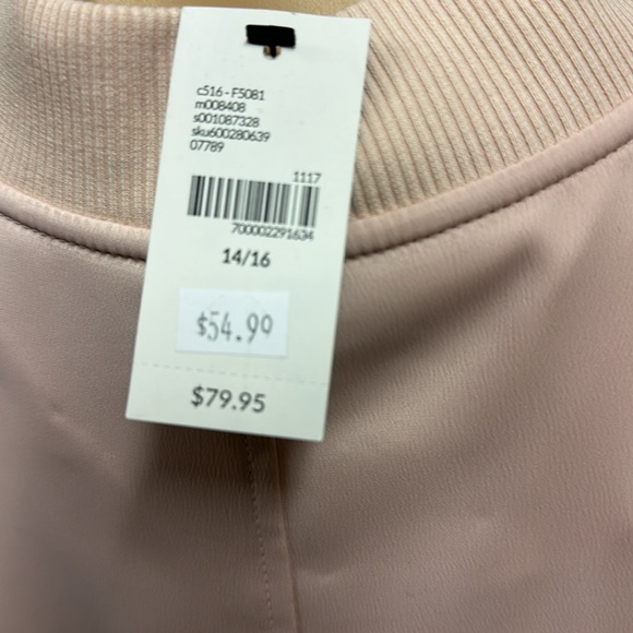 Lane Bryant Full Zip Up Lace Accent Lined Jacket Light Pink and Black Womens 14 - Picture 11 of 14